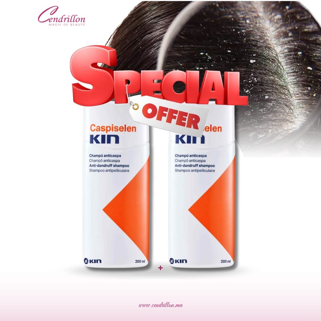 Kin Caspiselen Shampoo Antipelliculaire – Élimine les pellicules 2*200ml. 1 Kin Caspiselen Shampoo Antipelliculaire